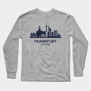 Frankfurt Skyline Emblem Long Sleeve T-Shirt